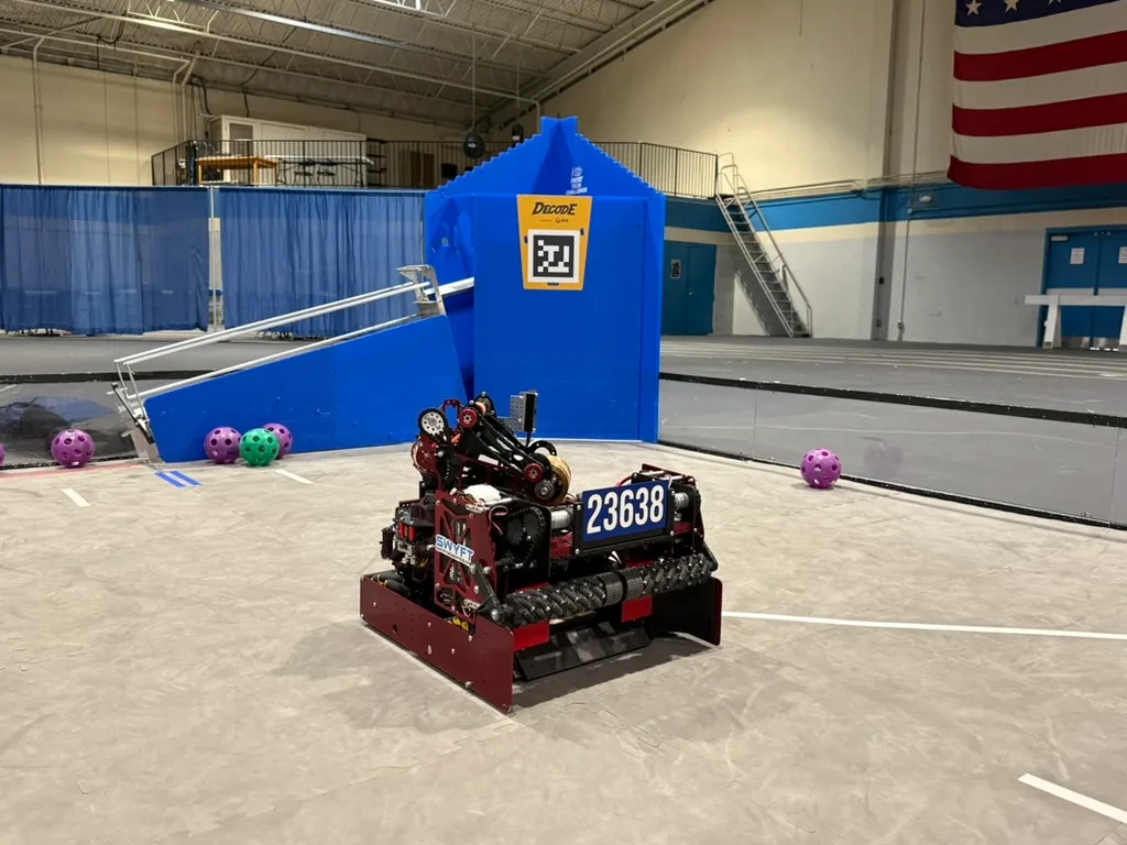 FTC robot 23638 on the competition field